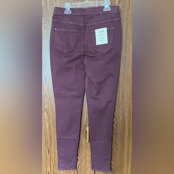 Charlie B Pull On Jeans port / purple C5302RR-618A women’s Size 2 NWT - Picture 4 of 4
